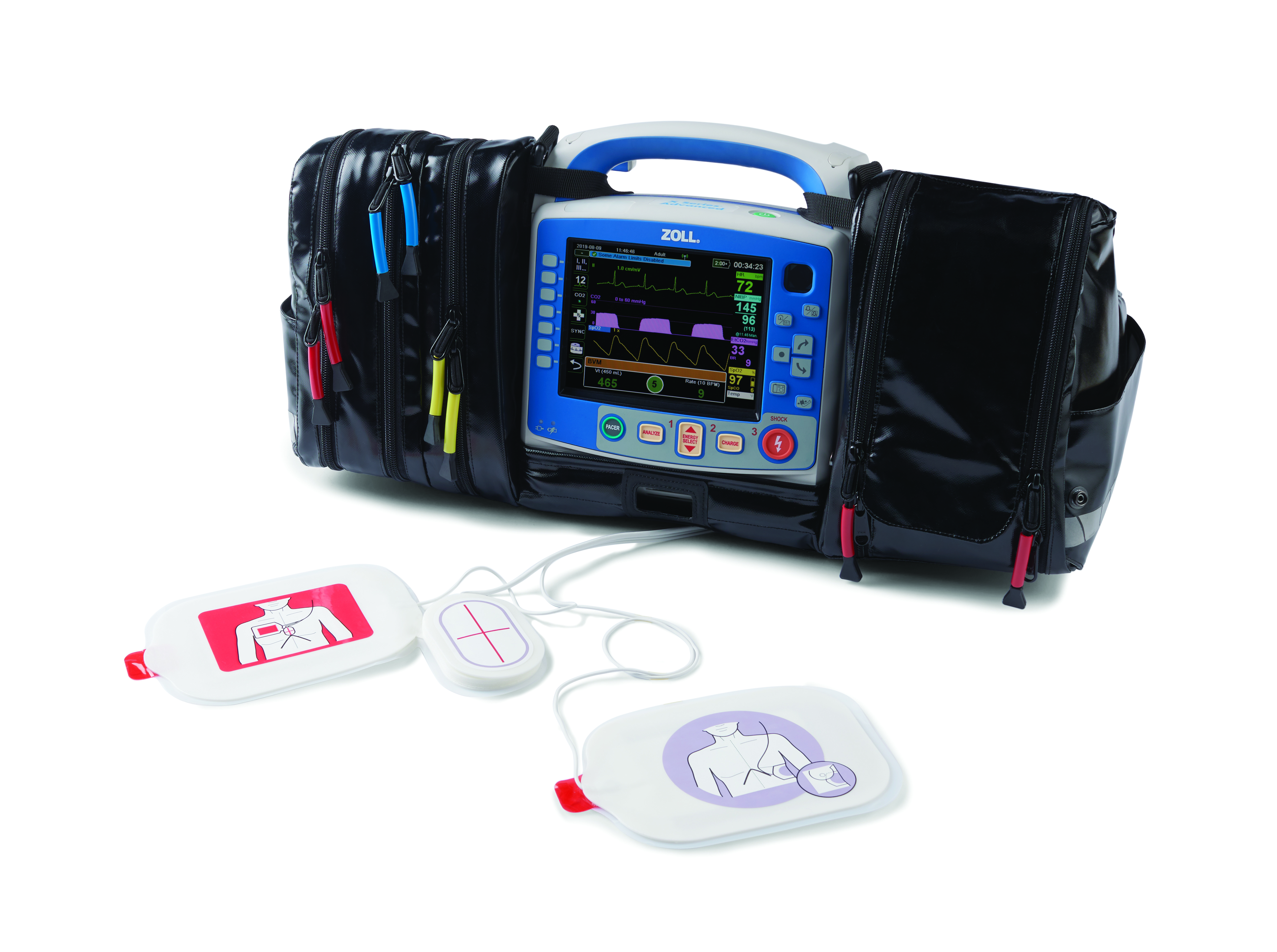 ZOLL X Series Advanced - 12 LEAD ECG with PACING, SpO2, EtCO2, NIBP, Real BVM Help capability, Remote Viewing capability, Voice Recording and TBI Dashboard - Product showcase image 2 at LFA First Response